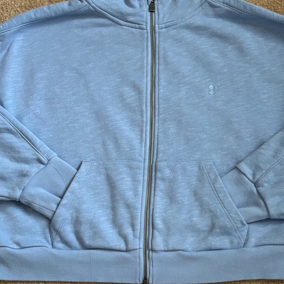 Sweaty Betty Coastal Blue Essentials Zip Through Hoodie Size XL - Picture 9 of 13